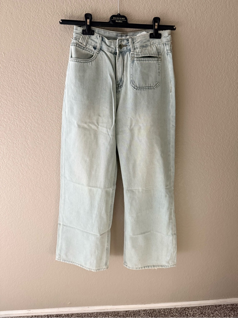 Light Wash Straight Leg Jeans